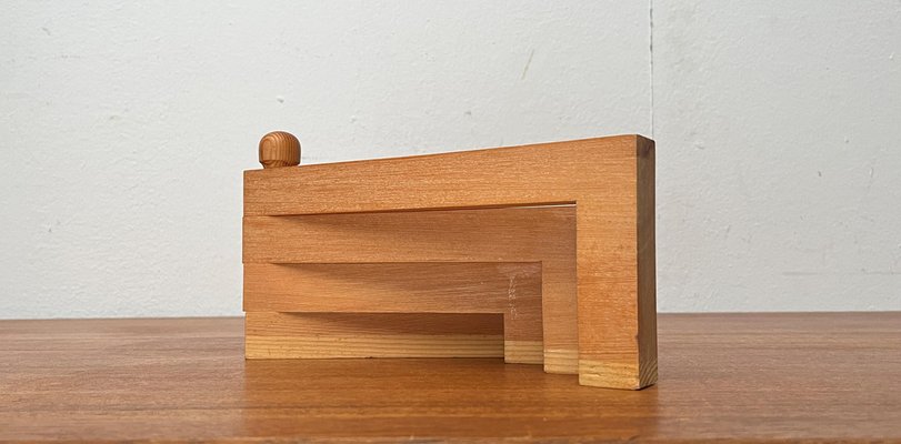 Mid-Century Danish Wooden Swivel Candleholder, 1960s-UAH-1796692