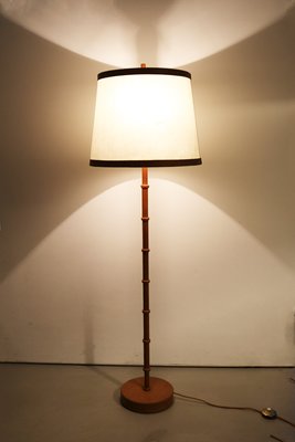 Mid-Century Design Leather Floor Lamp by Charlotte Waver, 1960s-FJP-2032232