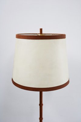 Mid-Century Design Leather Floor Lamp by Charlotte Waver, 1960s-FJP-2032232