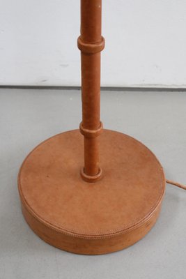 Mid-Century Design Leather Floor Lamp by Charlotte Waver, 1960s-FJP-2032232