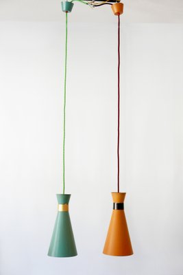 Mid-Century Diabolo Pendant Lamps, 1950s, Set of 2-WPT-574091