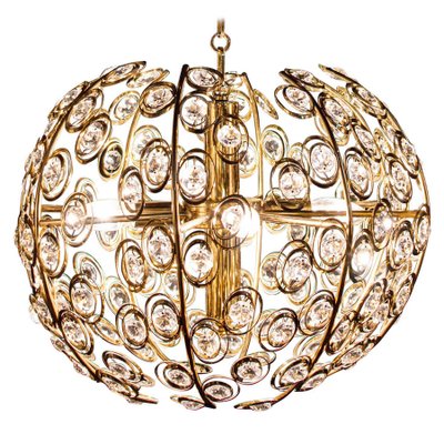 Mid-Century Diamond Crystal Globe Chandelier by Gaetano Sciolari, 1960-MBH-1032722