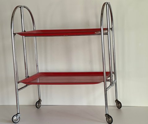 Mid-Century Dinette Foldable Serving Trolley, 1950s-ALG-1417630