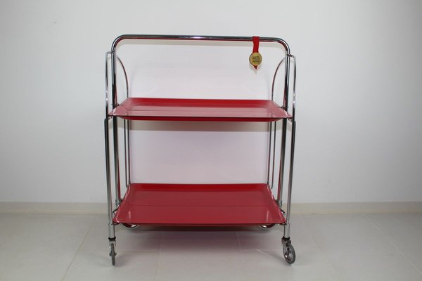 Mid-Century Dinette Foldable Serving Trolley from Bremshey Solingen, 1960s-ZWH-914717