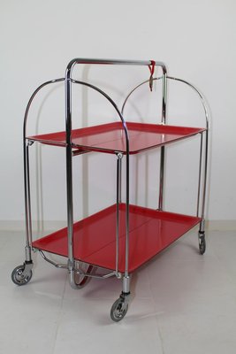 Mid-Century Dinette Foldable Serving Trolley from Bremshey Solingen, 1960s-ZWH-914717