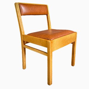 Mid-Century Dining Chair in Beech and Skai, 1960s-IA-1741927