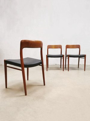 Mid-Century Dining Chairs by Niels O. Møller for J.L. Møller Møbelfabrik, Set of 3-BW-913265