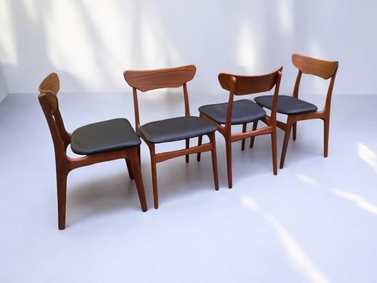 Mid-Century Dining Chairs by Schienning & Elgaard for Randers Mobelfabrik, 1960s, Set of 4-PYR-2032474