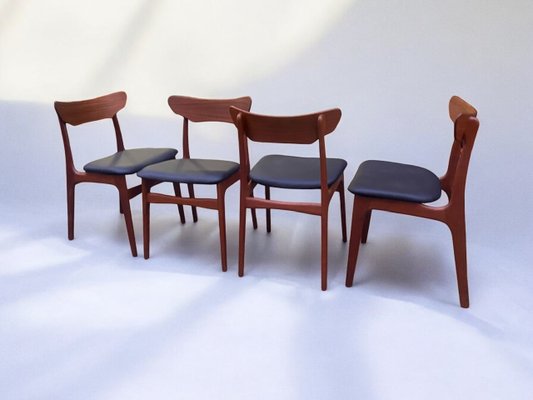 Mid-Century Dining Chairs by Schienning & Elgaard for Randers Mobelfabrik, 1960s, Set of 4-PYR-2032474