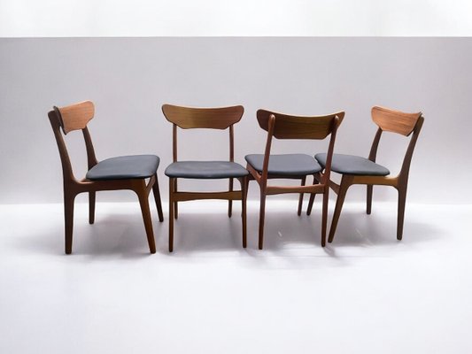 Mid-Century Dining Chairs by Schienning & Elgaard for Randers Mobelfabrik, 1960s, Set of 4-PYR-2032474