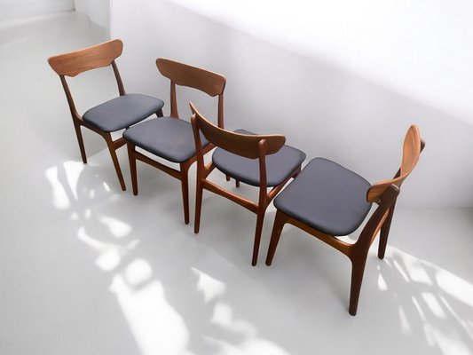 Mid-Century Dining Chairs by Schienning & Elgaard for Randers Mobelfabrik, 1960s, Set of 4-PYR-2032474