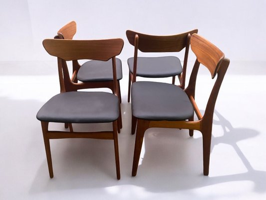 Mid-Century Dining Chairs by Schienning & Elgaard for Randers Mobelfabrik, 1960s, Set of 4-PYR-2032474