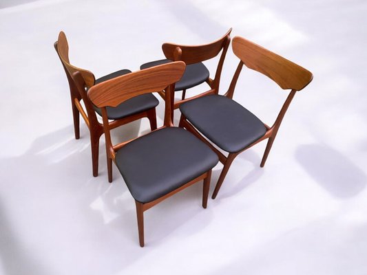 Mid-Century Dining Chairs by Schienning & Elgaard for Randers Mobelfabrik, 1960s, Set of 4-PYR-2032474