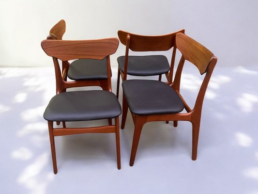 Mid-Century Dining Chairs by Schienning & Elgaard for Randers Mobelfabrik, 1960s, Set of 4-PYR-2032474