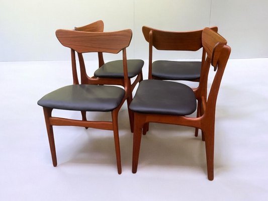 Mid-Century Dining Chairs by Schienning & Elgaard for Randers Mobelfabrik, 1960s, Set of 4-PYR-2032474