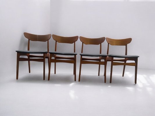 Mid-Century Dining Chairs by Schienning & Elgaard for Randers Mobelfabrik, 1960s, Set of 4-PYR-2032474