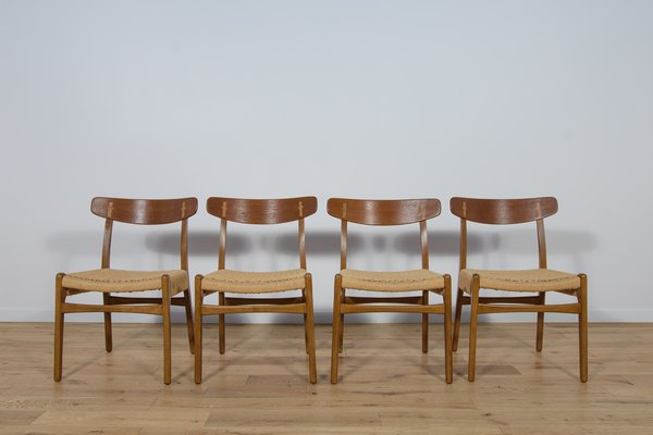 Mid-Century Dining Chairs Ch23 by Hans J. Wegner for Carl Hansen & Son, 1960s, Set of 4-NIT-1772410