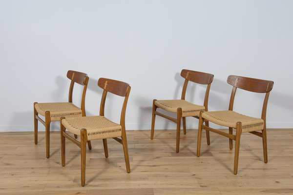 Mid-Century Dining Chairs Ch23 by Hans J. Wegner for Carl Hansen & Son, 1960s, Set of 4-NIT-1772410