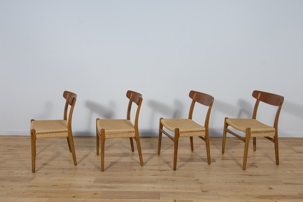 Mid-Century Dining Chairs Ch23 by Hans J. Wegner for Carl Hansen & Son, 1960s, Set of 4-NIT-1772410