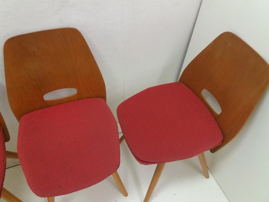 Mid-Century Dining Chairs from Tatra Pravenec, 1960s, Set of 4-TZ-920248