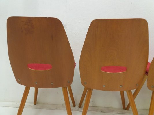 Mid-Century Dining Chairs from Tatra Pravenec, 1960s, Set of 4-TZ-920248