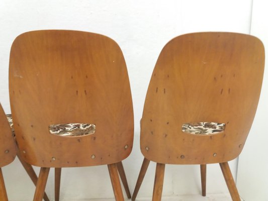 Mid-Century Dining Chairs from Tatra Pravenec, 1960s, Set of 4-TZ-920253