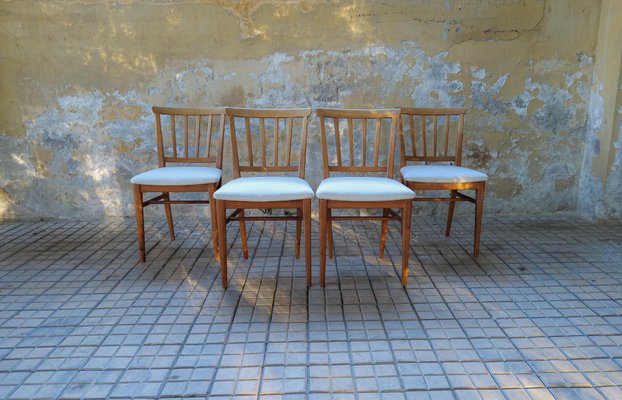 Mid-Century Dining Chairs in Pine by Carl Malmsten, Sweden, 1940s, Set of 4-UYK-1016968