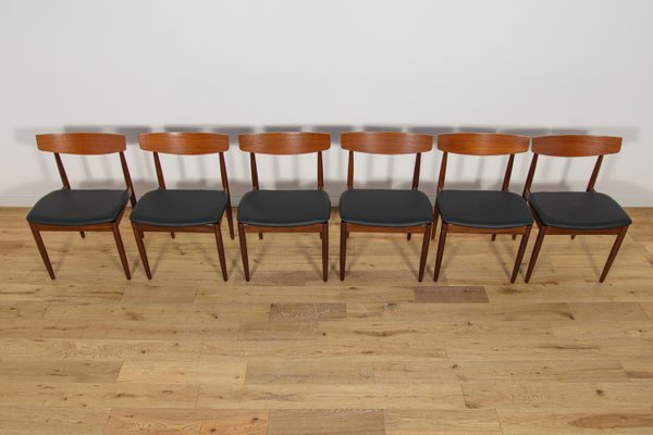 Mid-Century Dining Chairs in Teak by Ib Kofod Larsen for G-Plan, Great Britain, 1960s, Set of 6-NIT-2024562