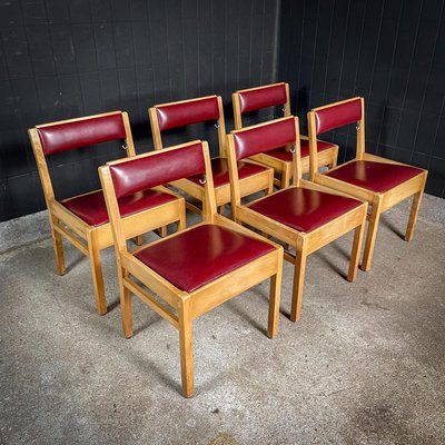 Mid-Century Dining Room Chair in Skai Leather, 1950s-IA-1741928