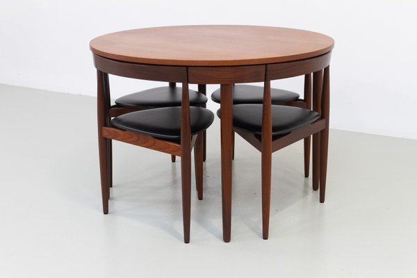 Mid-Century Dining Set by Hans Olsen for Frem Røjle, 1960s, Set of 5-WIX-2018165