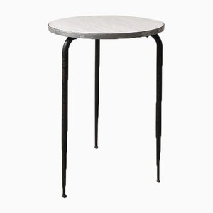 Mid-Century Dining Table with Laminate Top & Black Iron Structure-GGK-741630