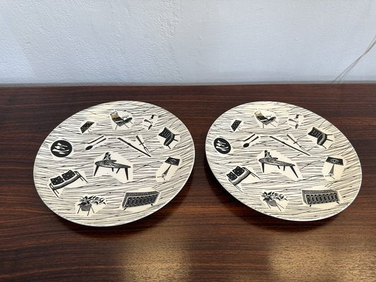 Mid-Century Dishes in Ceramic, 1950, Set of 2-DPP-1747198