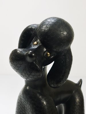 Mid-Century Dog Poodle Sculptures by Leopold Anzengruber, 1950s, Set of 2-MWV-1743504