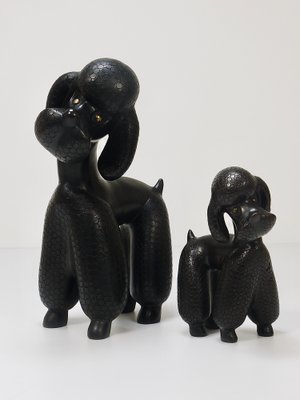 Mid-Century Dog Poodle Sculptures by Leopold Anzengruber, 1950s, Set of 2-MWV-1743504