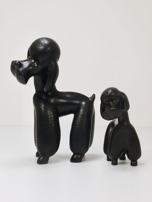 Mid-Century Dog Poodle Sculptures by Leopold Anzengruber, 1950s, Set of 2-MWV-1743504