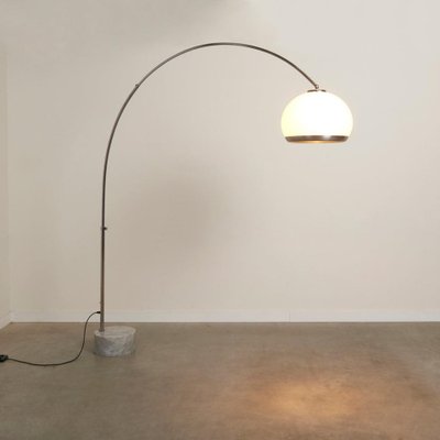 Mid-Century Dorée Arc Floor Lamp from Guzzini, Italy, 1960s-TWF-1813337