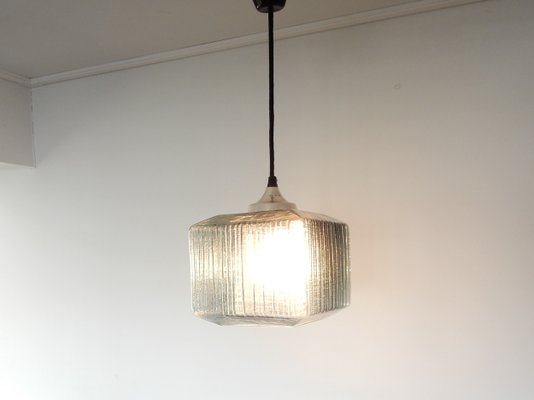 Mid-Century Double Glass Pendant Lamp in the Style of Carl Fagerlund for Orrefors, 1960s-NV-618670