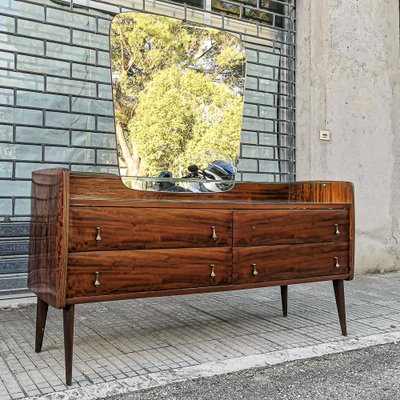 Mid-Century Dressing Table with Mirror, Italy, 1960s-RAQ-1406874