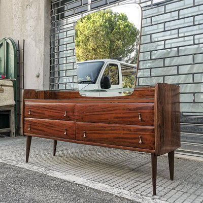 Mid-Century Dressing Table with Mirror, Italy, 1960s-RAQ-1406874