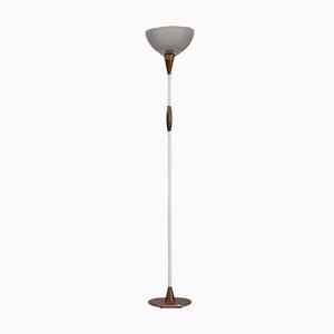 Mid-Century Dutch Floor Lamp with Glass Shade-JRP-1078232