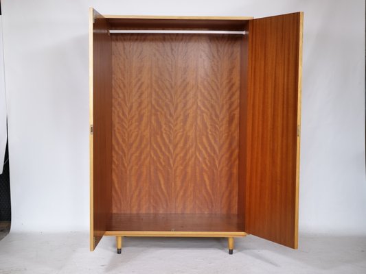 Mid-Century Elm Wardrobe by Erich Stratmann for Dinge Möbel, 1960s-LVS-2040594