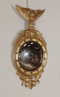 Mid-Century Empire Style Witch Mirror in Giltwood, 1950s-RVK-1435850