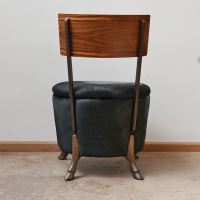 Mid-Century English Bronze Horse Leg Side Chair-JRP-946667