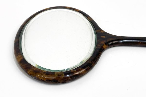 Mid-Century English Faux Tortoiseshell Portable Mirror, 1950s-JDR-1125977