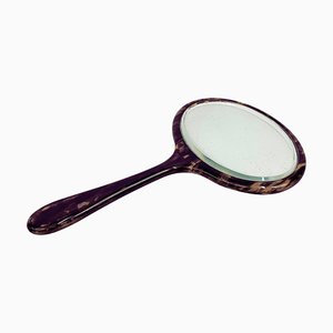 Mid-Century English Faux Tortoiseshell Portable Mirror, 1950s-JDR-1125977