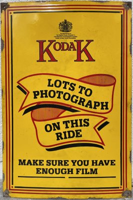 Mid-Century English Kodak Advertising Enamel Sign, 1950s-OL-1771741