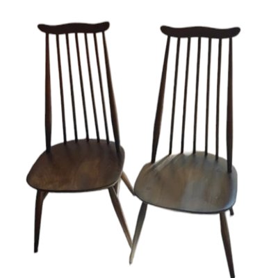 Mid-Century English Spindle Back Chairs by Lucian Ercolani for Ercol, Set of 4-TCS-1768753