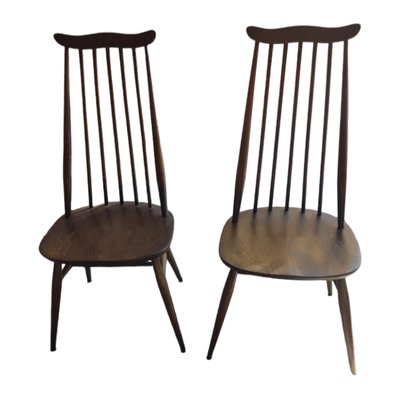 Mid-Century English Spindle Back Chairs by Lucian Ercolani for Ercol, Set of 4-TCS-1768753