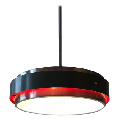 Mid-Century Equatorial Pendant Lamp with Red-Colored Light Effect, 1950s-BAF-763427