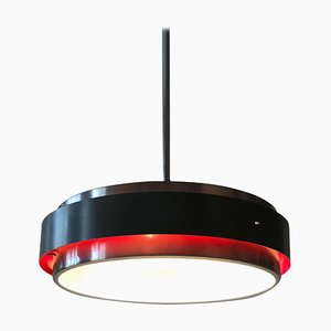 Mid-Century Equatorial Pendant Lamp with Red-Colored Light Effect, 1950s-BAF-763427